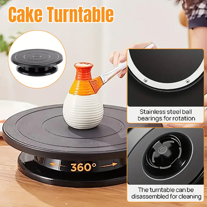 Rotating Cake Turntable Stand with Smooth 360 Degree Decorating Base
