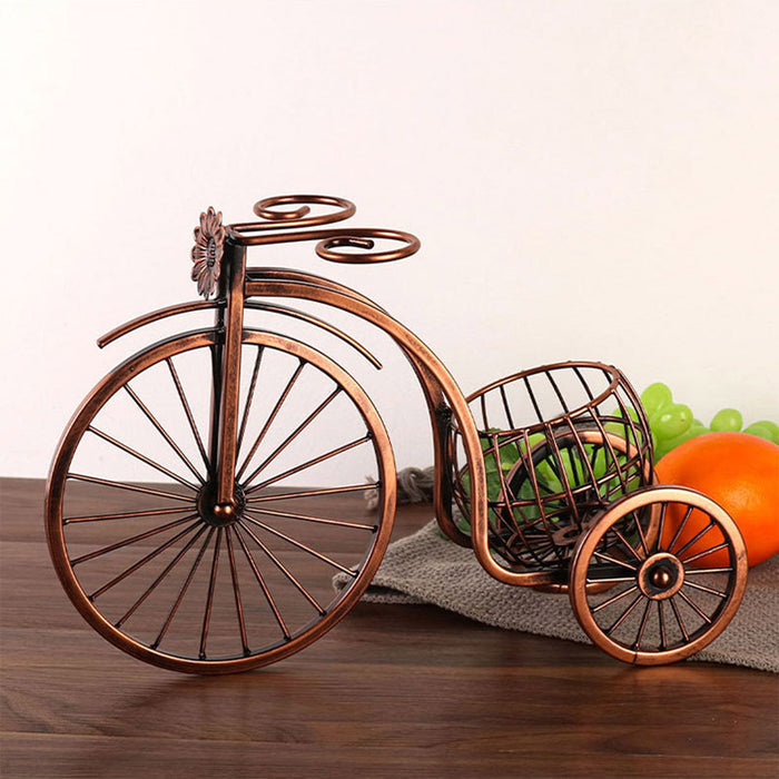 Vintage Tricycle Wine Rack Metal 4 Bottle Countertop Holder
