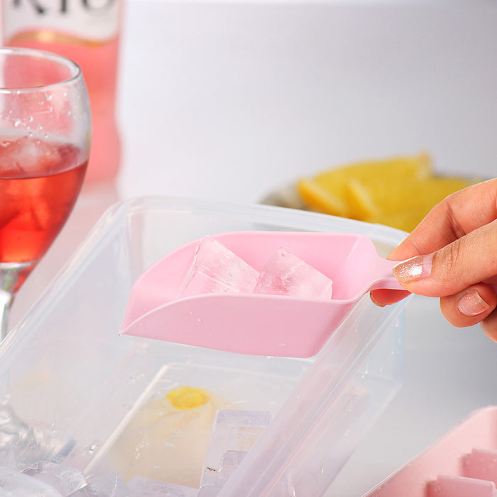 55 Grid Ice Cube Tray with Lid Storage Box and Scoop Set