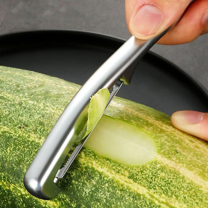 2 Pcs Stainless Steel Peeler Set with Serrated Blades