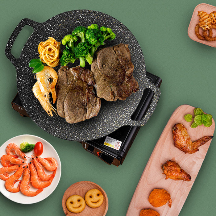 Korean Nonstick BBQ Grill Pan for Stovetop Barbecue Portable Hot Plate Outdoor