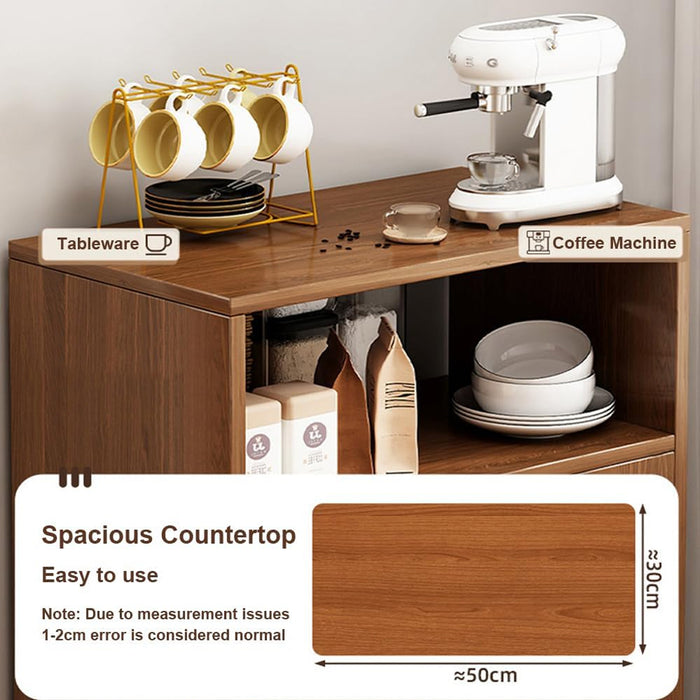 Solid Wood Colored Sideboard, 50x30x81cm