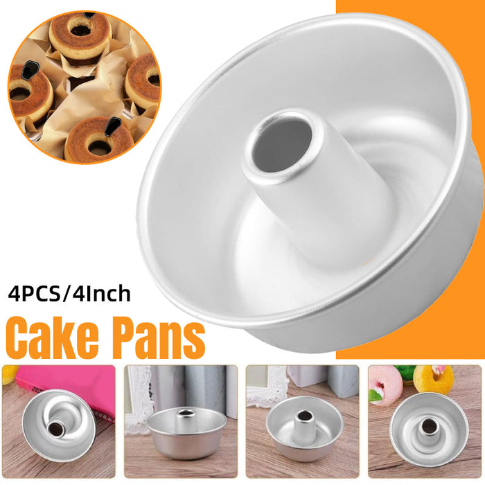 4 Pcs 4 Inch Hollow Cake Mould Nonstick Round Pan Set