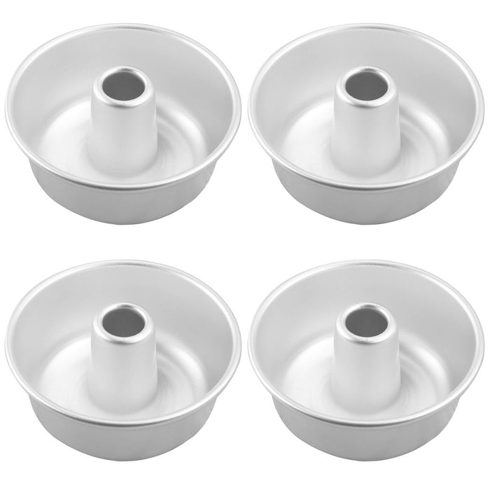 4 Pcs 4 Inch Hollow Cake Mould Nonstick Round Pan Set