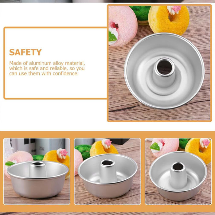 4 Pcs 4 Inch Hollow Cake Mould Nonstick Round Pan Set