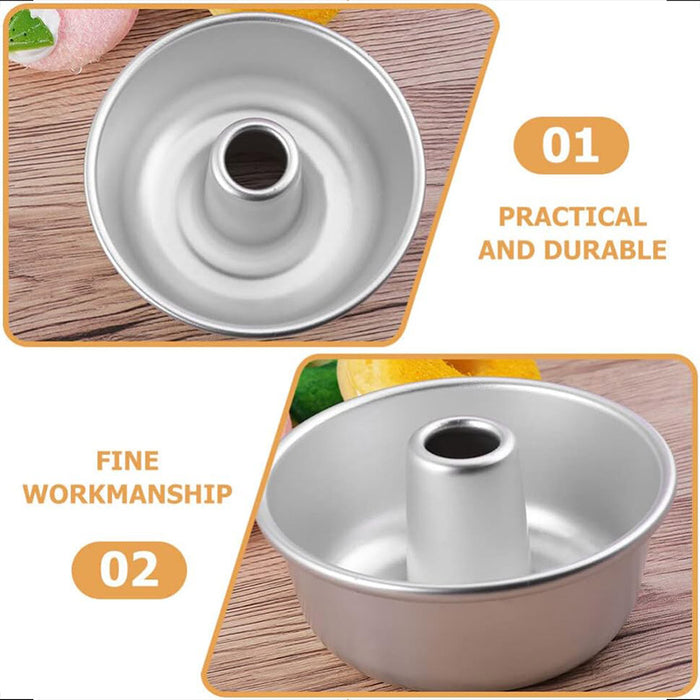 4 Pcs 4 Inch Hollow Cake Mould Nonstick Round Pan Set