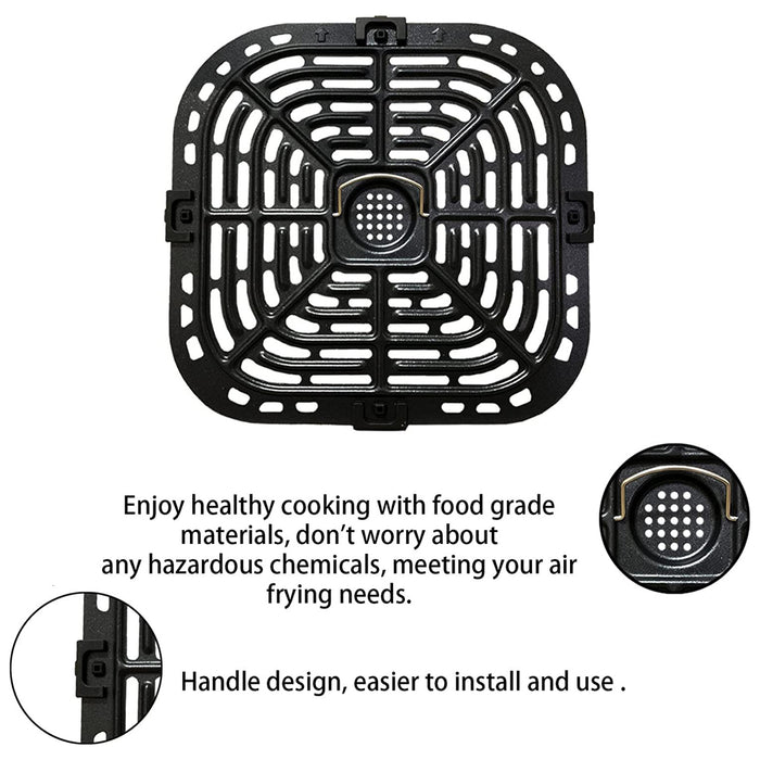 Air Fryer Steaming Plate with Corner Protectors Oil Separator 23x24cm