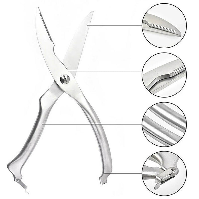 Stainless Steel Kitchen Scissors Heavy-Duty Poultry Shears with Safety Lock
