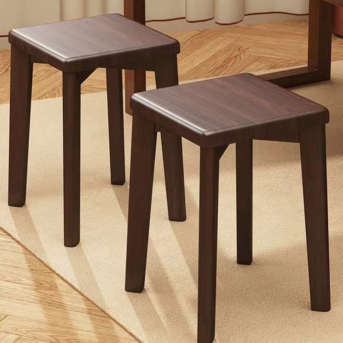 Solid Wood Stool Walnut Colour, 31×31×45cm