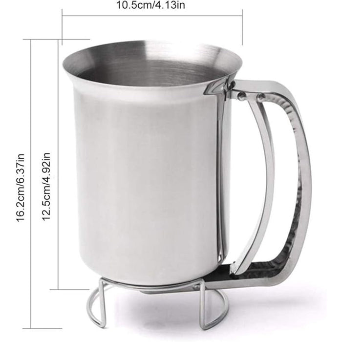 Stainless Steel Handheld Batter Dispenser Cake Funnel Mixing Separator Tool AU