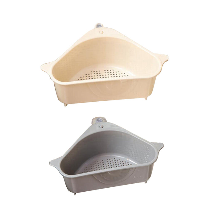 Triangle Sink Storage Drain Basket With Suction Cup PP