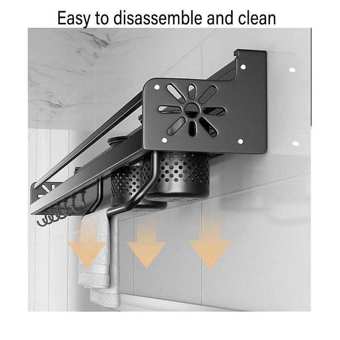 Perforation Free Kitchen Storage Rack Wall Mounted