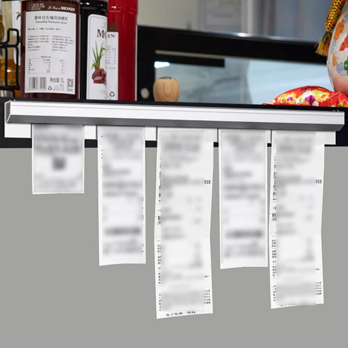 50cm Aluminum Alloy Ticket Holder with Glass Bead Rail Self-Adhesive