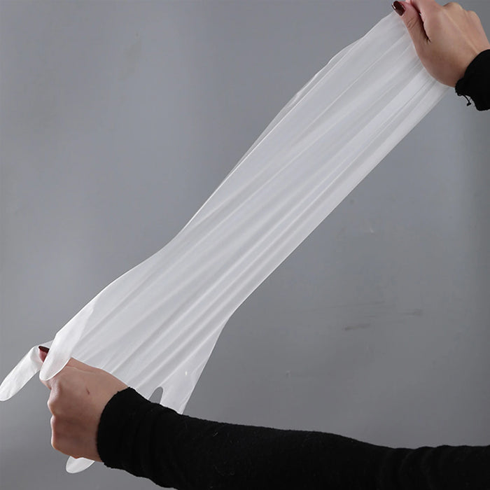 50 Pcs Waterproof Extended Arm Household Cleaning Gloves 60cm