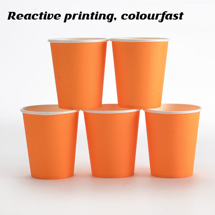 300PCS Paper Cups Food-Grade 6 Colours for Party Hot & Cold Drinks