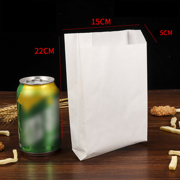 1000 PCS Premium Oil-proof Paper Bag Takeaway Paper Bag for Takeout Supply
