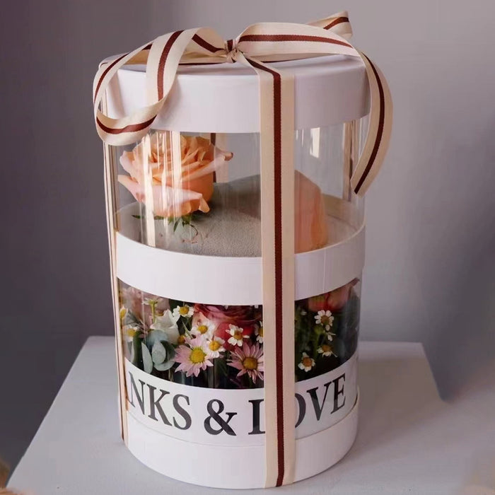 10 Pcs Transparent Round Cupcake Box Single or Double Layer