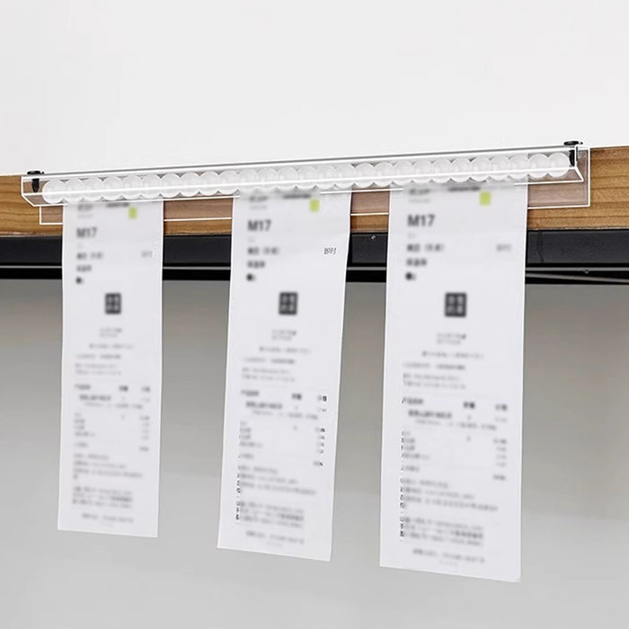 40cm Transparent PVC Ticket Rack with Self-Adhesive Backing