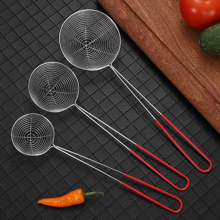 3 Piece Stainless Steel Slotted Spoons Set Anti Slip Handle