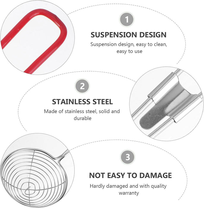 3 Piece Stainless Steel Slotted Spoons Set Anti Slip Handle