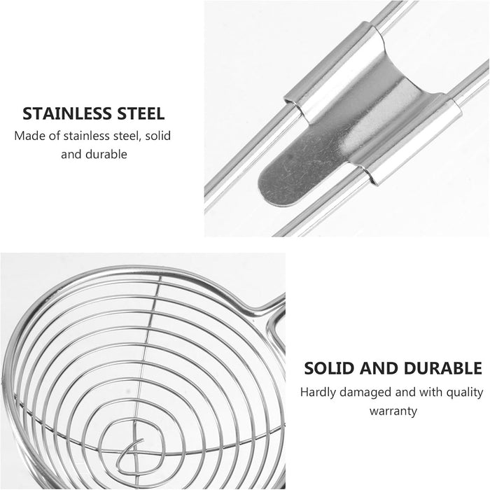 3 Piece Stainless Steel Slotted Spoons Set Anti Slip Handle