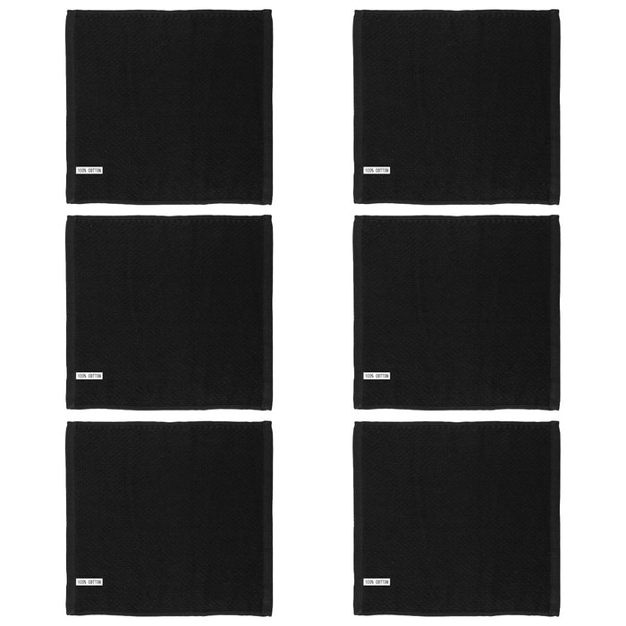 12pcs Cotton Dish Towel Set, Black White Checkered Kitchen Cleaner