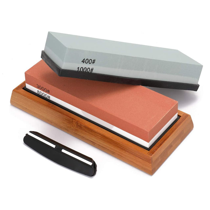 4 Piece Sharpening Stone Set for Kitchen Knives Scissors
