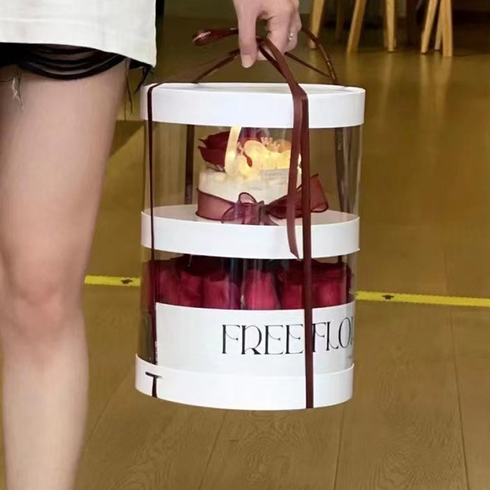 10 Pcs Transparent Round Cupcake Box Single or Double Layer