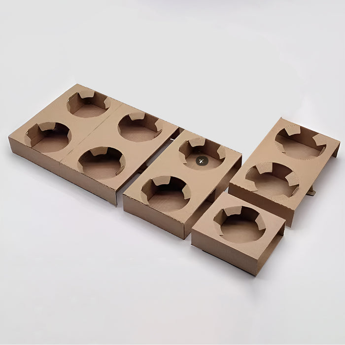 100 Pcs Corrugated Cup Holder Thick Kraft Paper Base