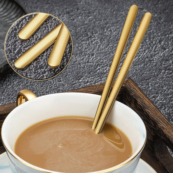 24 Pcs Stainless Steel Stirring Spoons 13cm 15cm Gold Silver