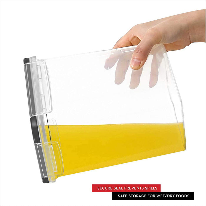 4 Pcs Airtight Food Storage Containers BPA-Free 4.2 QT / 4.0 L 24.5 x 11.5 x 24.5 cm