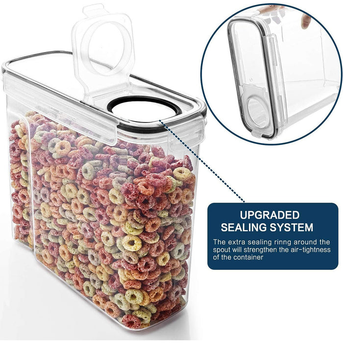 4 Pcs Airtight Food Storage Containers BPA-Free 4.2 QT / 4.0 L 24.5 x 11.5 x 24.5 cm