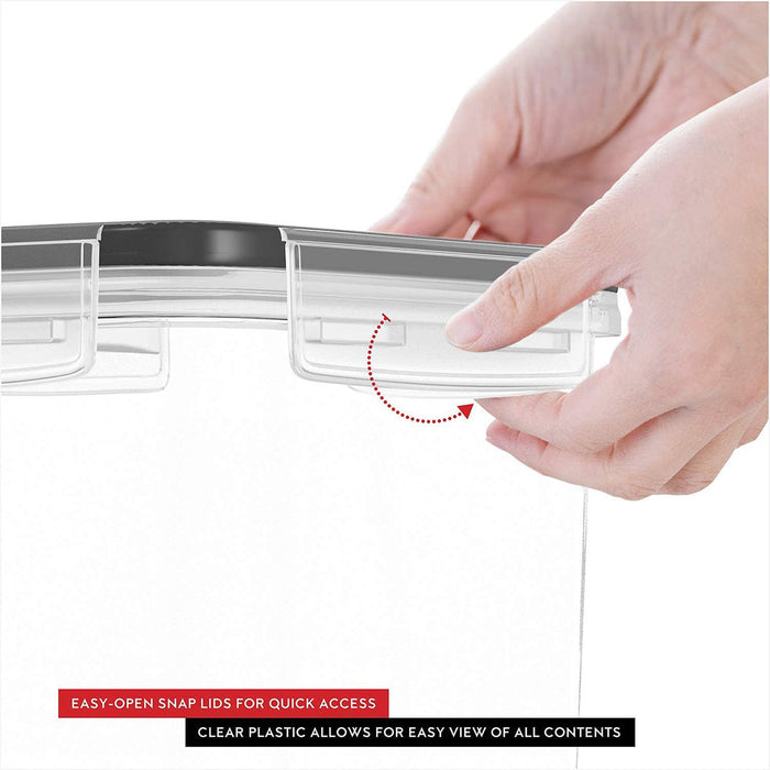 4 Pcs Airtight Food Storage Containers BPA-Free 4.2 QT / 4.0 L 24.5 x 11.5 x 24.5 cm