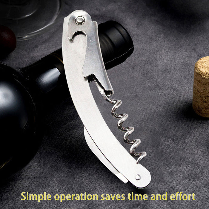 3 Pcs Seahorse Bottle Opener Stainless Steel Foldable Corkscrew