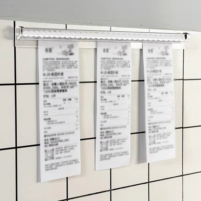 40cm Transparent PVC Ticket Rack with Self-Adhesive Backing