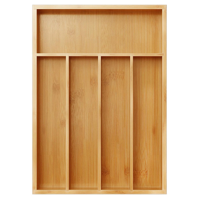 Bamboo Cutlery Organiser Kitchen Drawer Storage Tray for Utensils and Cutlery