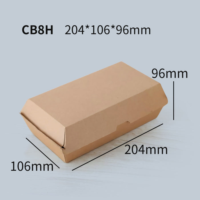 Kraft Paper Hot Dog Boxes - Corrugated Brown Takeaway Food Packaging