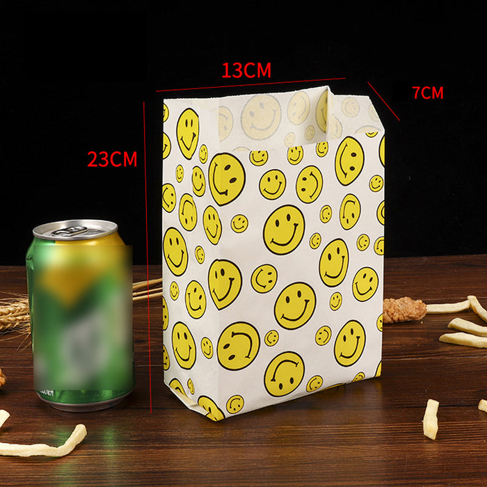 1000 PCS Premium Oil-proof Paper Bag Takeaway Paper Bag for Takeout Supply