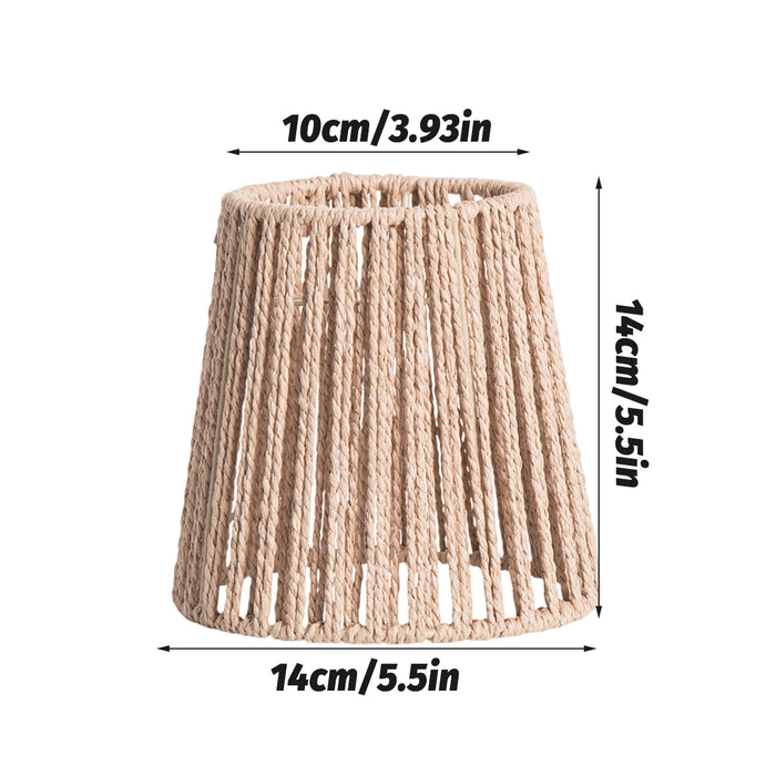 Paper Rope Lampshade Khaki Modern Chinese Zen Pendant