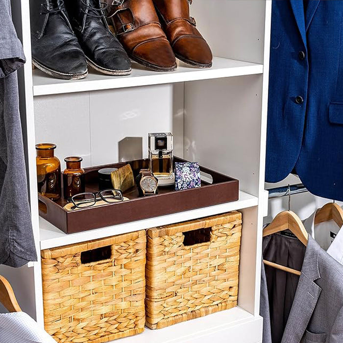 Bamboo Tea Serving Tray Walnut Colour with Handles