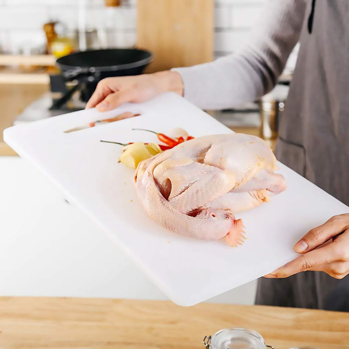 4 Pcs Plastic Cutting Board Set PP 0.5cm White