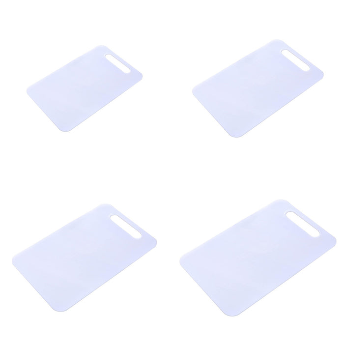 4 Pcs Plastic Cutting Board Set PP 0.5cm White