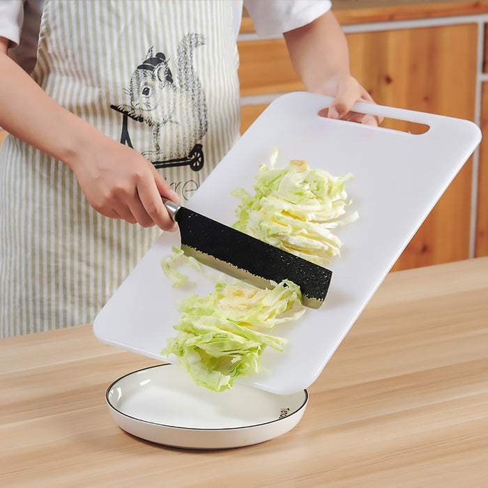 4 Pcs Plastic Cutting Board Set PP 0.5cm White
