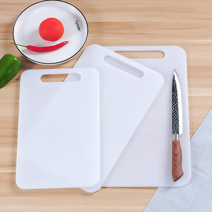 4 Pcs Plastic Cutting Board Set PP 0.5cm White