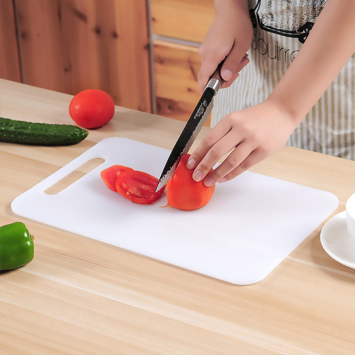 4 Pcs Plastic Cutting Board Set PP 0.5cm White