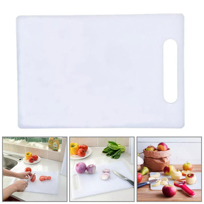 4 Pcs Plastic Cutting Board Set PP 0.5cm White