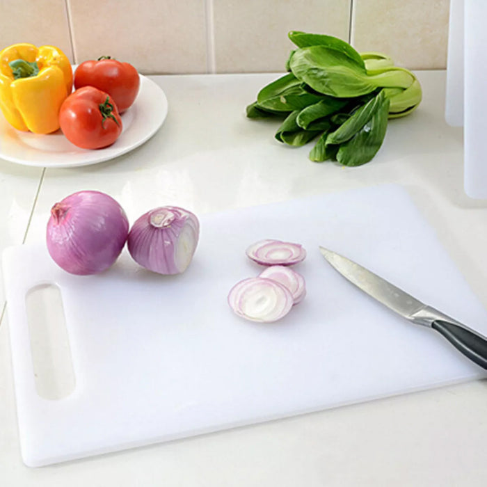 4 Pcs Plastic Cutting Board Set PP 0.5cm White