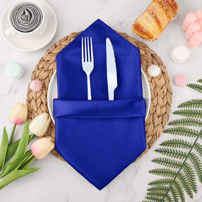 50PCS Polyester Plain Fabric Napkins for Wedding and Dinner Table | 43x43cm