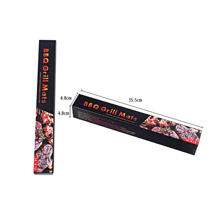 5Pcs Non-Stick BBQ Grill Mats with Brush and Clips Reusable 15.75×13 Inch