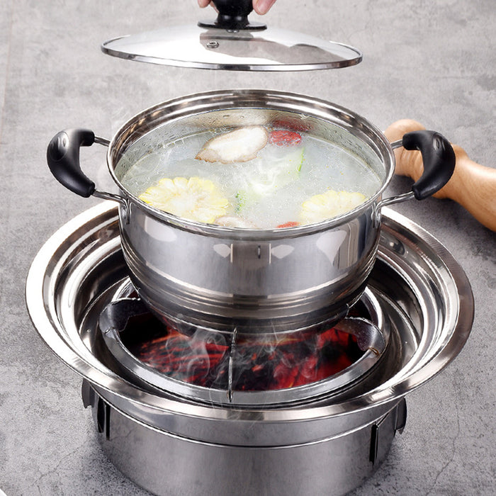 Portable Charcoal BBQ Grill Stainless Steel Medium